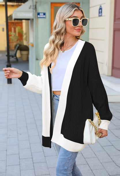 Pink Queen long cardigan with batwing sleeves and pockets for women
