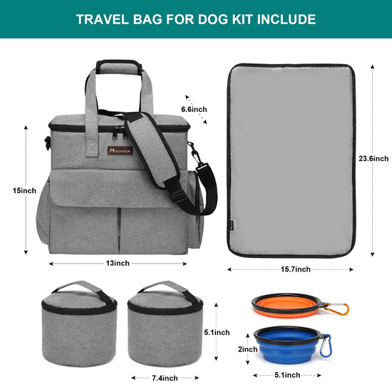 Modoker dog travel bag - airline approved tote organizer with multi-function pockets