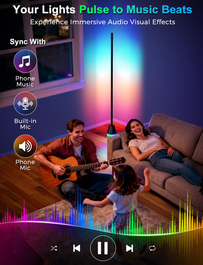 Alfolive RGB lamp — Smart LED corner lamp with music sync and remote control
