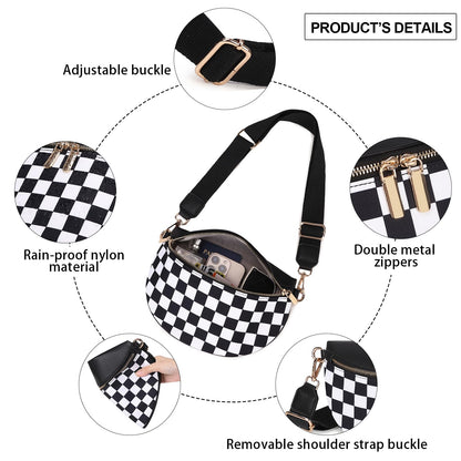 Eslcorri crossbody sling bag for women - anti theft leather fanny pack