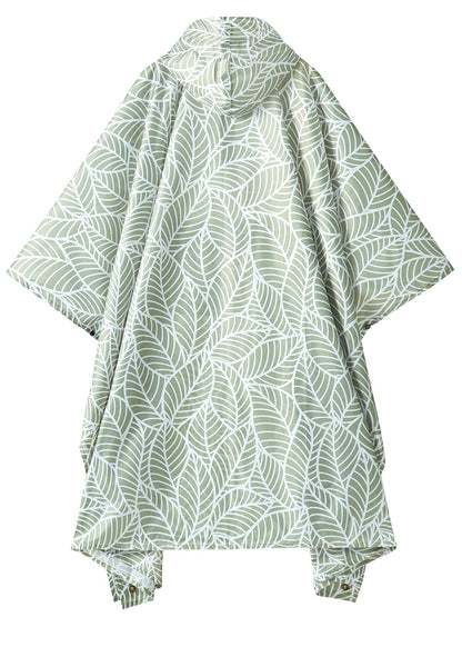 PTEROMY hooded rain poncho coat - waterproof lightweight design for adults with pocket