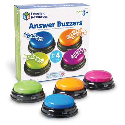 Learning Resources answer buzzers — interactive sound effect buttons for games and trivia