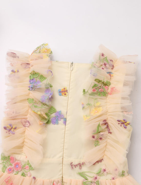 Dress — Confetti birthday princess with ruffle sleeves for girls 3-10T