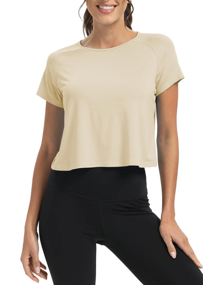 Mippo workout shirt — cropped split back design for women