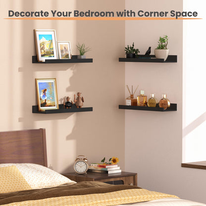 upsimples floating shelves - set of 6 for wall