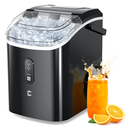 EASYERA nugget ice maker — self-cleaning portable pebble ice machine with scoop and bucket