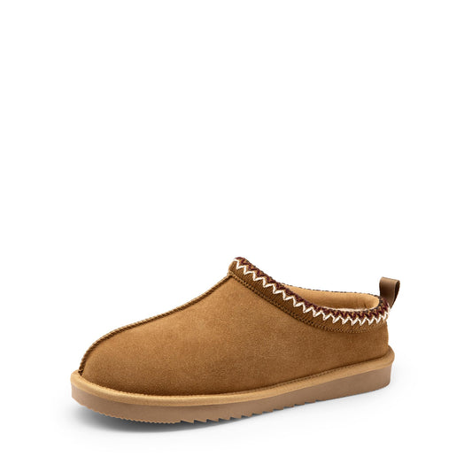 DREAM PAIRS men's fuzzy cozy slippers - genuine suede, memory foam comfort