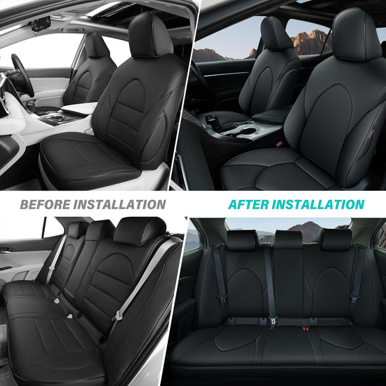 Vehicle seat cover — AOMSAZTO custom fit faux leather for Toyota Camry 2018-2024