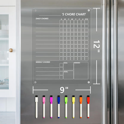 Neatsure writing board — clear monthly planner for fridge with 8 markers