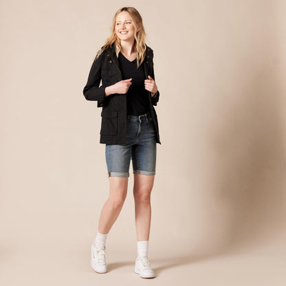 Shorts — Mid-rise stretchy slim fit denim with pockets by Amazon Essentials