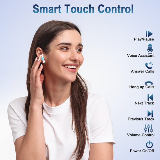 Wireless earbuds — Bluetooth 5.4 with noise cancelling mics and 40H battery life