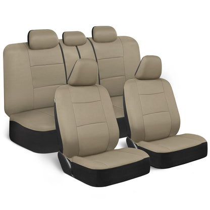 BDK PolyPro car seat covers - Full set in solid beige for front and rear seats