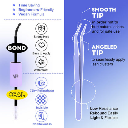 False eyelash kit — Lash clusters by Pawotence
