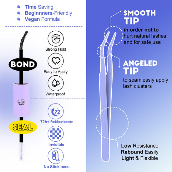 False eyelash kit — Lash clusters by Pawotence