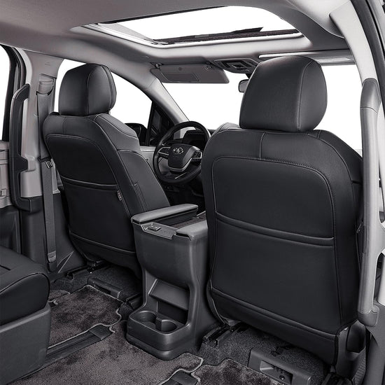 EKR Sienna seat covers - Waterproof leather full set for 2021-2026 Toyota Sienna 8 seats