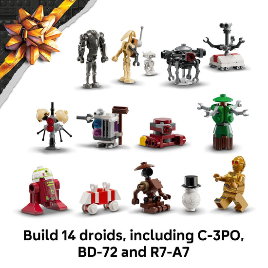 LEGO Star Wars advent calendar — 24 toys including C-3PO and BB-8 figures 75418
