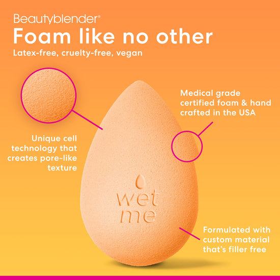 Beautyblender® cosmetic sponge — super-soft foam for streak free application
