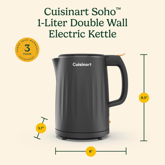 Cuisinart electric water boiler — double wall 1 liter design
