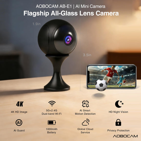Security camera — 4K indoor wireless camera with AI motion detection and night vision