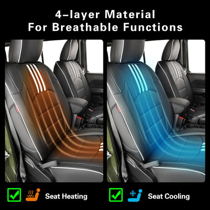 EKR Wrangler seat covers - Custom fit faux leather for Jeep Wrangler 2018-2026