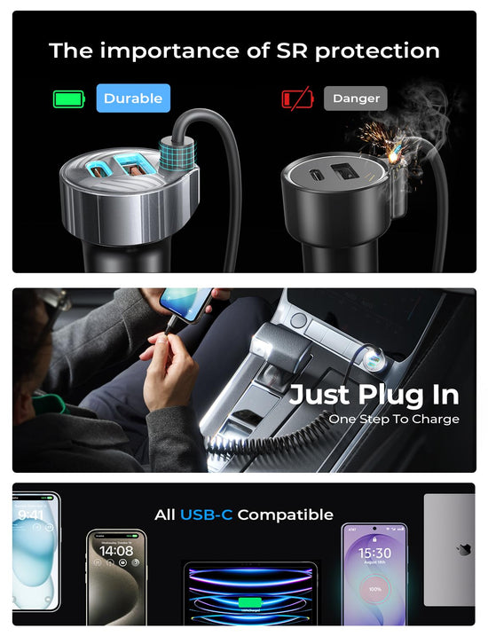 LISEN 90W for iPhone 17 16 15 Pro Max Car Charger USB C Fast Charge,Super Fast for iPhone 17 16 Car Charger USB C Adapter for iPhone 17e 16 15 Pro Max Plus Air,Samsung Galaxy S26 Ultra, Android
