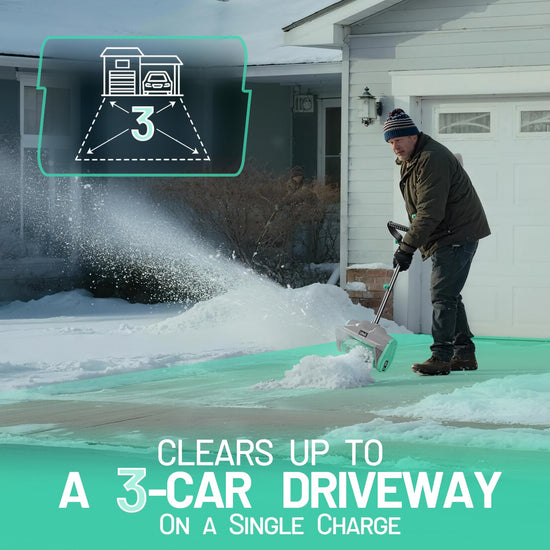 Litheli cordless snow blower — brushless electric design with battery included