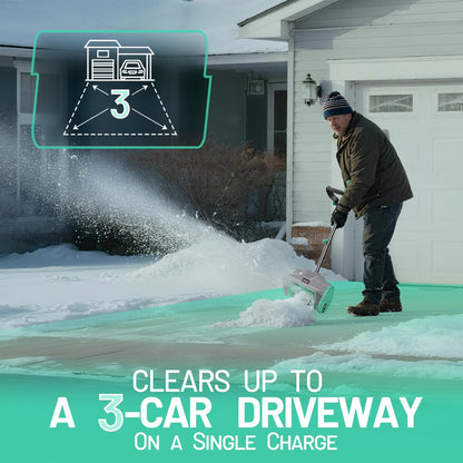 Litheli cordless snow blower — brushless electric design with battery included