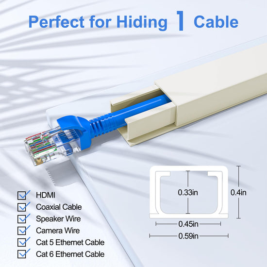 Yecaye cord management cover — easy install cable management kit for home office