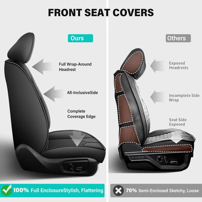 Vehicle seat cover — AOMSAZTO custom fit faux leather for Toyota Camry 2018-2024