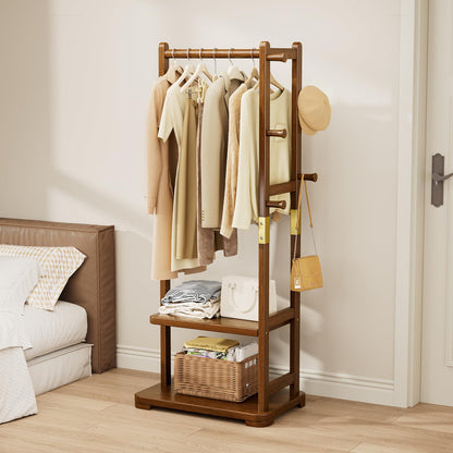 Solid Wood Clothes Rack