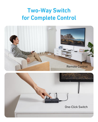 Anker HDMI switch - 4K at 60Hz support for multiple devices and HDR content