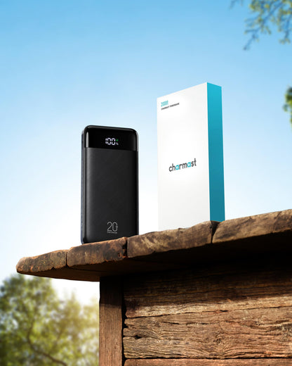 Charmast power bank — 20000mAh with built-in cables and fast charging