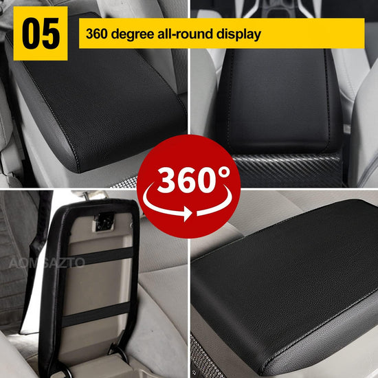 AOMSAZTO console covers - Armrest covers for 2012-2017 Toyota Camry with black stitches
