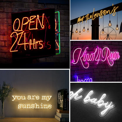 Decorative signage — customizable neon signs for wall and event decor