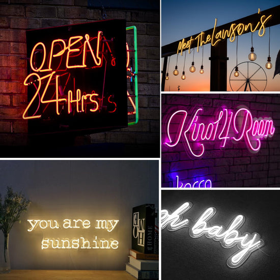 Decorative signage — customizable neon signs for wall and event decor