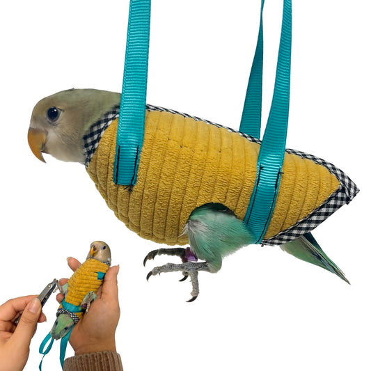 WQY Groceryshop Ultra-Soft Bird Diaper Flight Suit for Small Medium Parrots, Cute Stylish Walking Outfit Anti-Scratch Protective Clothes for Daily Outdoor & Nail Trimming, Ideal Gift for Bird Lovers S