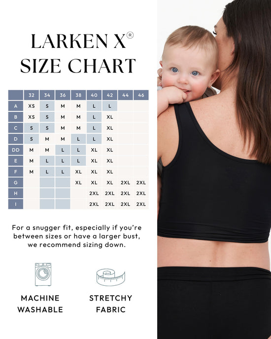 Larken Hands Free Pumping Bra for Breastfeeding | Breast Pump - Maternity Bras for Pregnancy, Pumping & Nursing Bra in One Black (L)