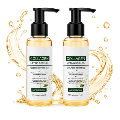 ELYCURA Collagen Body Oil, Firming & Hydrating Body Oil for Dry Skin, Lightweight Non-Greasy Moisturizing Body Oil, 6.76 Fl Oz