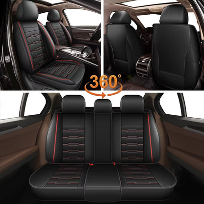 AOMSAZTO vehicle seat cover — Faux leather black full set for Chevrolet Trax 2015-2026