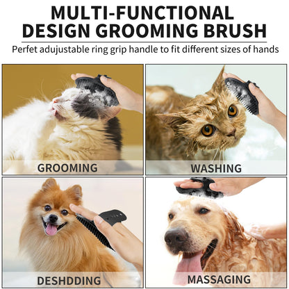 Hair brush — with three absorbent towels for easy cleaning of pets' paws and fur