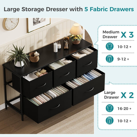 OLIXIS dresser — small fabric storage for kids' rooms and entryways