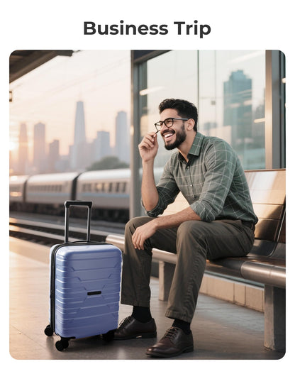 BAGSMART carry on suitcase - Lightweight and expandable with spinner wheels and TSA lock