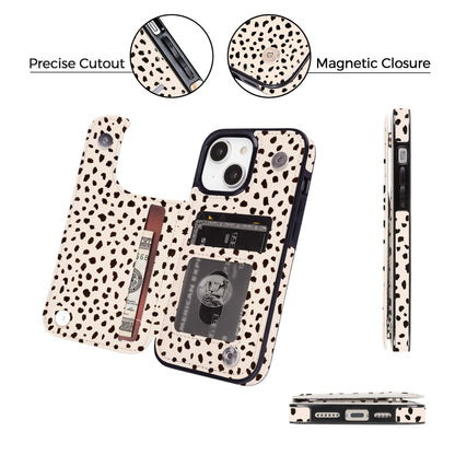 uCOLOR wallet case for iPhone 15 Pro Max with card holder and kickstand function