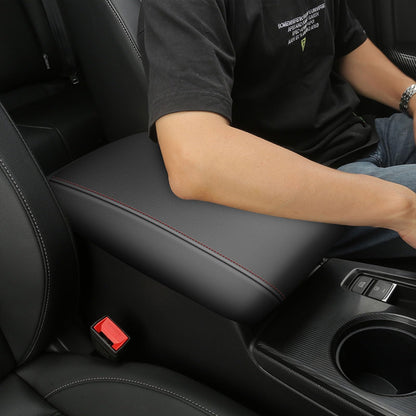 AOMSAZTO console covers — Armrest covers for 2016-2021 Hyundai Tucson with red stitches