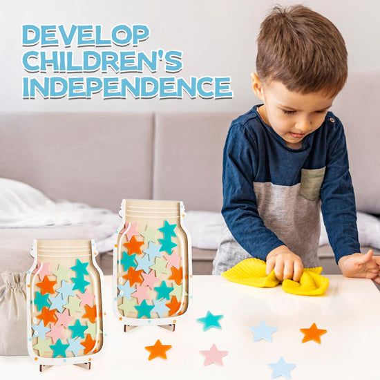 Magnetic reward jar — personalized stars reward jar for kids behavior