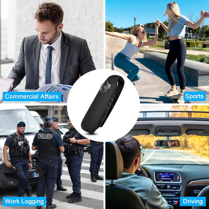 UYIKOO Body Camera 1080P with Magnetic Clip, 32GB Tiny Pocket Cam