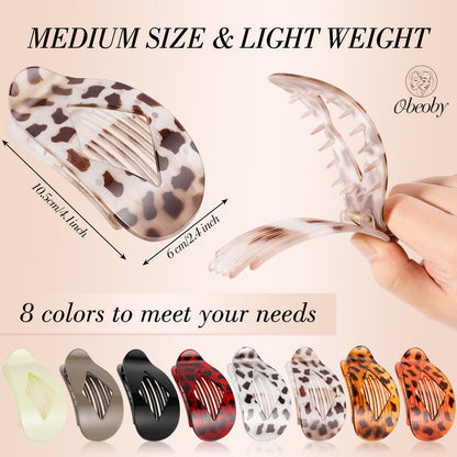obeoby hair clips — flat claw clips for thin hair in 2 styles