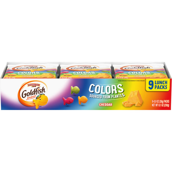 Pepperidge Farm Goldfish crackers multi-pack tray.
