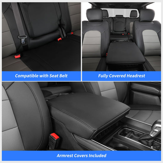 Vehicle seat cover — Luxury waterproof faux leather for 2024-2026 Ford Ranger