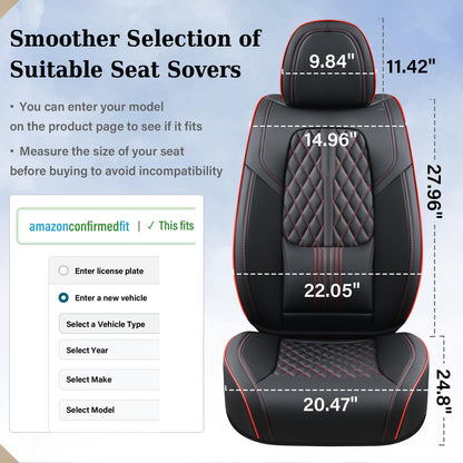 Coverado car seat covers - Nappa leather waterproof full set for most vehicles